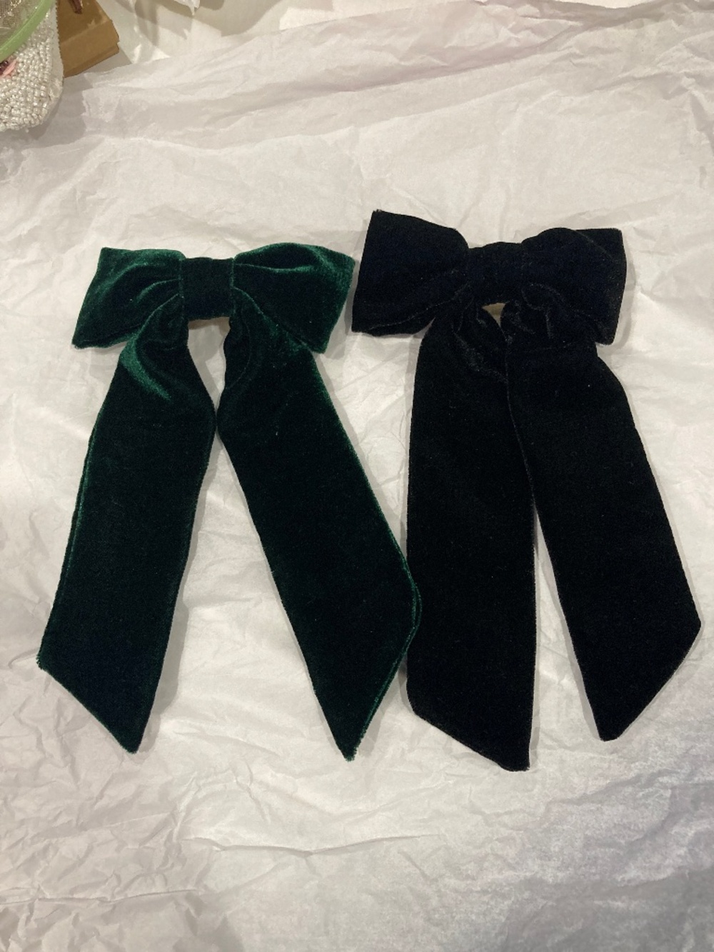 2 J Crew Velvet Bows